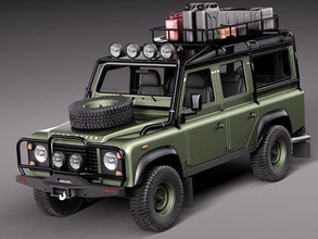 land rover defender expedition 3d model in suv 3dexport landrover cameltrophy offroad 4x4 uk england british wagon terrain 3d print model - Mito3D