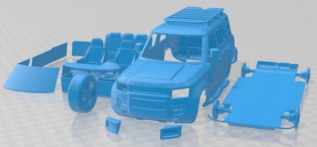 land rover defender explorer pack printable car automotive slot scalextric tamiya rc miniz hobby micro 3d print model - Mito3D