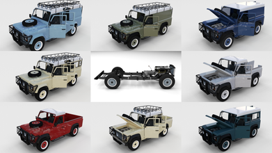 land rover defender pack w chassis inter 3d model in suv 3dexport interior cycles blender terrain road mud forest country old desert wheel obj 3d print model - Mito3D