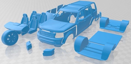land rover entdeckung 2014 druckbar wagen trennen teile 3d drucken modell automobil 3dexport slot scalextric tamiya rc miniz hobby mikro crawler 3d print model - Mito3D