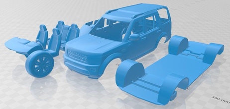 land rover discovery 2014 printable car 3d print model in automotive 3dexport slot scalextric tamiya rc miniz hobby micro crawler 3d print model - Mito3D