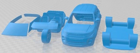 tierra vagabundo rango evocar 5 puertas 2012 imprimible coche vehiculo espacio scalextric Tamiya rc miniz pasatiempo micro 3d print model - Mito3D