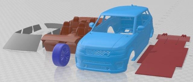 Land Rover Angebot Sport svr 2015 druckbar Wagen Automobil Slot scalextric tamiya rc miniz Hobby Mikro Druckguss 3d print model - Mito3D