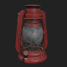 lanterna pbr livre rústico luminária iluminação luz lareira metal ferro antigo vela 3d print model - Mito3D