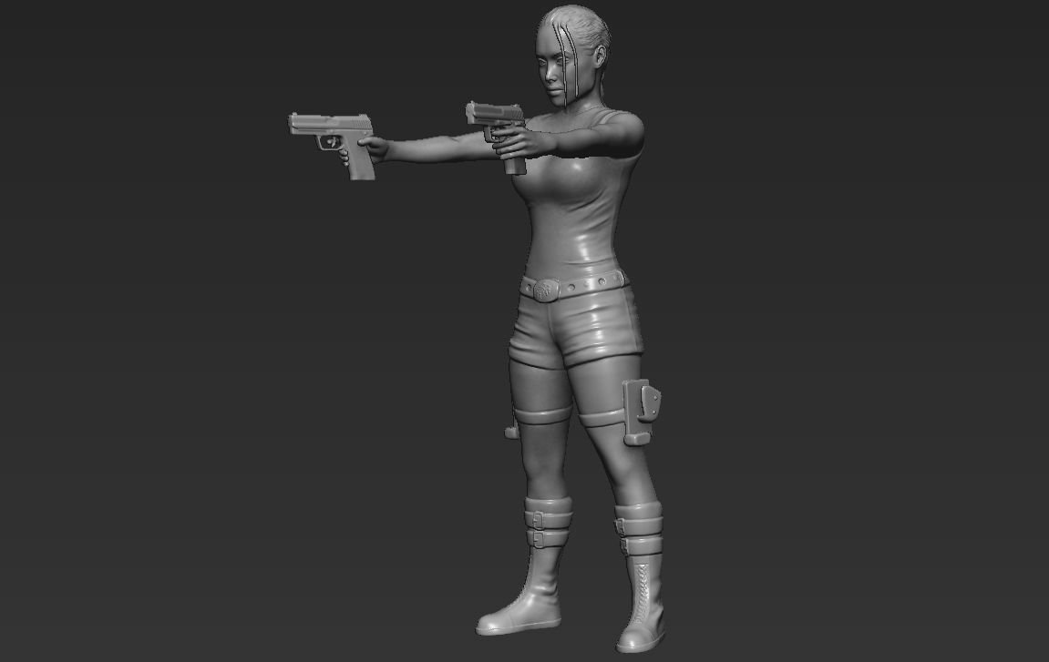 lara croft tomb raider 3d printing ready stl obj print model in figurines 3dexport angelina jolie game brad pitt oscar movie tv hollywood actress actor di caprio hanks 3D print model - Mito3D