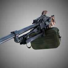 großes Maschinengewehr lmg-3d-Druck-Modell Maschine gun hi def 3d print model - Mito3D