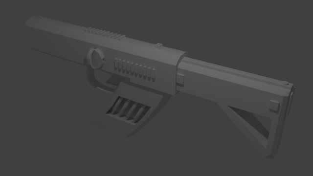 laser fucile gratuito 3d modello in artiglieria 3dexport sci fi 3D print model - Mito3D