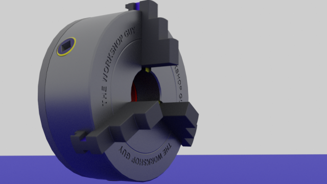 tour mandrin 3d modèle in pièces 3dexport lathechuck mâchoires centrage automatique 3D print model - Mito3D