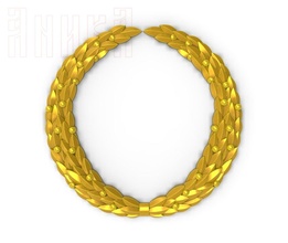laurel wreath medals orders badges awards coins 3d print model - Mito3D