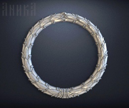 laurel wreath bays 3d print model in coins badges 3dexport laureate medal 3d print model - Mito3D