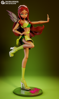 Layla hada formar winx club mujer winx programa televisión dibujos animados hada Layla 3d print model - Mito3D