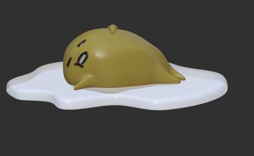 pigro uovo mostri creature lazyegg sanrio carattere gudetama ciao Kitty kawaii carina figura forprint collezione 3d print model - Mito3D