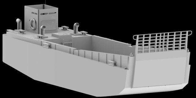 mcm Higgins barco 3d impresión modelo vehículo lcvp aterrizaje guerra ww2 buque us Armada arte miniaturas 3d print model - Mito3D