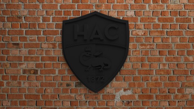 havre ac logo panneaux logos Football objectif sport ligue France L'Europe 3D print model - Mito3D