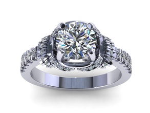 hoja precioso anillo de compromiso solitaire la moda joyería brazalete bracelate el diamante las joyas zafiro blanco oro sterling plata vintag 3d print model - Mito3D