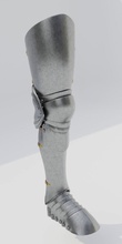 jambe armure 3d modèle in 3dexport chevalier acier guerrier arrêtez 3d print model - Mito3D