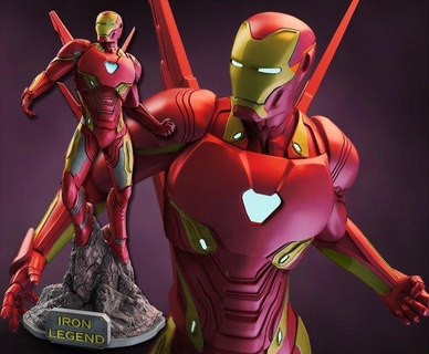 leyenda hombre Acero hierro estatua marca héroe superhéroe Tony rígido película figura maravilla robot vengadores personaje traje juguetes juego 3d print model - Mito3D