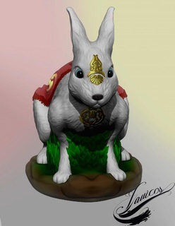 leggendario coniglio 3d Stampa modello animali Cinese stampabile fortunato 3d print model - Mito3D