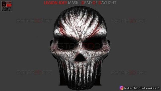 legion joey mask - dead daylight horror toys head cosplay costumes devil halloween huntress terrible face frank fjsj dod games 3d print model - Mito3D