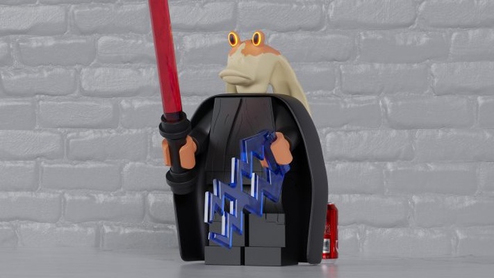 lego darth jar - fully articulated 3d print model in sculpture 3dexport binks sith minifig maxifig minifigure maxifigure toy 3d print model - Mito3D