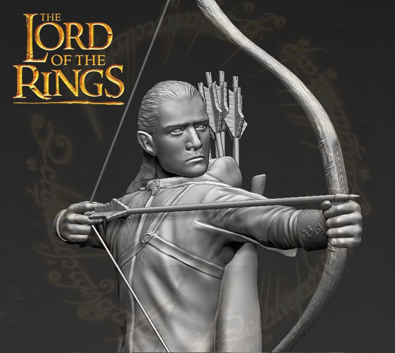 legolas signore of anelli 3d stampa pronto stl obj stampa modello in figurine 3dexport aragorn gimli gandalf tolkien elfo orco sauron baggins bilbo frodo saruman hobbit 3D print model - Mito3D