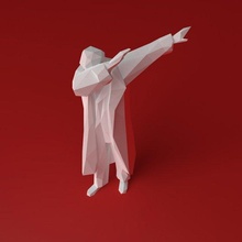 Lenin lenguado lowpoly low poly polígonos poligonal escultura figurilla Arte 3d print model - Mito3D