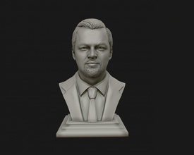 leonardo dicaprio 3d scultura modello pronto Stampa statua ritratto arte uomo moda arredamento americano attore Leo sculture 3d print model - Mito3D