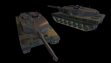 leopardo 2a6 carri armati 3d stampa modello in veicolo 3dexport guerra tuono wow stupisce modelli modellazione giocattolo panzer panzerkampfwagen 3d print model - Mito3D