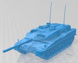 leopar 2a7 almanca tank yazdırılabilir 3d yazdır model in otomotiv 3dexport mikro ölçek savaş hobi rc 3d print model - Mito3D