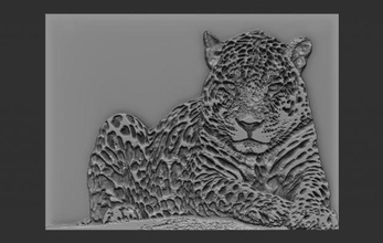 leopardo sollievo rilievi reliefmodel animale 3dprint 3dprinting 3dprinted 3dprinter 3d print model - Mito3D