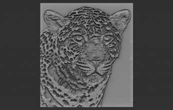 leopard relief 3d print model in 3dexport reliefs reliefmodel animal 3dtable 3dtableau 3dprint 3dprinted 3dprinting 3d print model - Mito3D