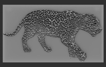 leopard relief reliefs reliefmodel animal 3dtable 3dtableau 3dprint 3dprinting 3dprinted 3dprinter 3d print model - Mito3D