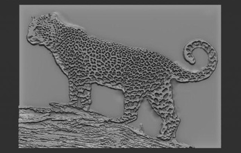 leopard relief 3d print model in 3dexport reliefs reliefmodel animal 3dtable 3dtableau 3dprint 3dprinted 3dprinting 3dprinter 3d print model - Mito3D