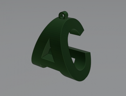 letter keychain bags purses 3dkeychain gft 3d print model - Mito3D