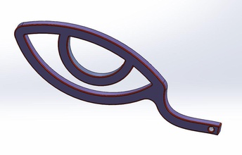 letra de logotipo el solidwork llavero 3d print model - Mito3D