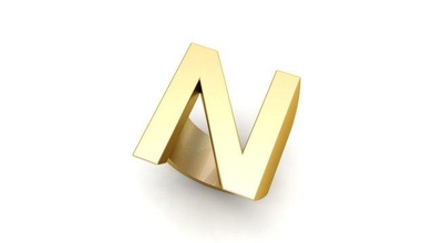carta n avião ouro anel 3d impressão modelo in argolas 3dexport metálico prata jóia jóias alfabeto masculino homens diamante cnc homem joalheria imprimível hiphop quadril pulo 3d print model - Mito3D