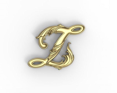letter z floral signs logos alphabet printable jewelry text font type design flower art 3d print model - Mito3D