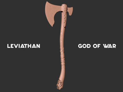 Léviathan hache Dieu guerre sculpture Kratos mêlée Jeux jouets accessoires Jeu marteau personnage fantaisie art arme militaire 3d print model - Mito3D
