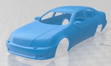 Lexus gs 1997 yazdırılabilir vücut araba yuva ölçülü Tamiya rc miniz hobi mikro 3d print model - Mito3D