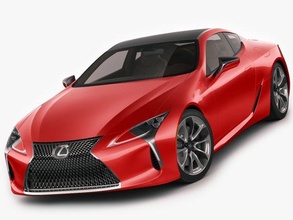 lexus lc500 2018 lc 500 luxury japanese gt gran turismo grand tourer coupe fast expensive detailed realistic v-ray mental 3d print model - Mito3D
