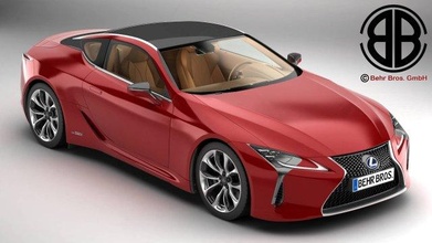 Lexus lc 500 eu híbrido 2018 lc500 2017 2019 cupé deporte Deportes coche vehiculo lujo detallado interior puerta Japón toyota bota 3d print model - Mito3D