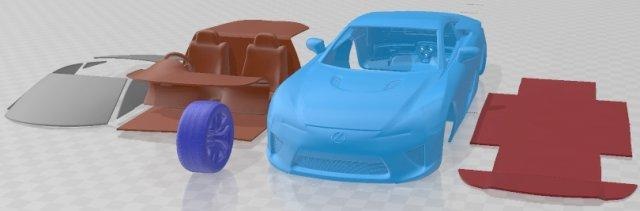 lexus lfa 2013 printable car automotive slot scalextric tamiya rc miniz hobby micro diecast 3d print model - Mito3D