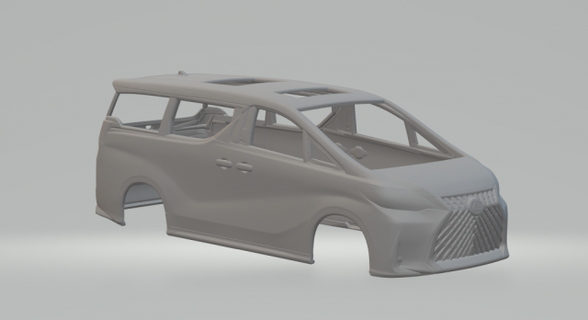 Lexus lm vehículo fundido presión ruedas calientes espacio tragamonedas slot car caliente juguetes coche vehiculo 3dpirnt impresión imprimible 3d print model - Mito3D