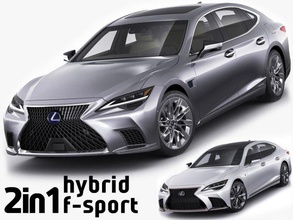 lexus ls500 2021 ibrido f sport ls 500 xf50 fl lifting ls500h lusso berlina salone limousine Giappone giapponese toyota 2022 2020 dettagliata realistico 3d print model - Mito3D