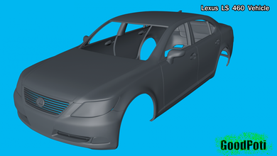 lexus ls 460 véhicule 3d impression modèle in automobile 3dexport 3ds stl fbx obj imprimable japon voiture homme jeu diy 3d print model - Mito3D