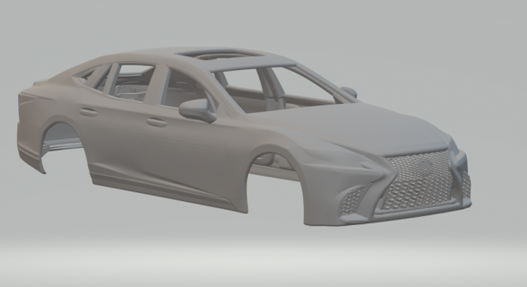 Lexus ls 500 vehículo fundido presión tragamonedas ruedas calientes miniaturas espacio impresión impreso caliente 3d print model - Mito3D