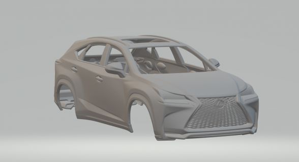 Lexus nx 2015 vehículo fundido presión ruedas calientes espacio tragamonedas slot car caliente juguetes coche vehiculo 3dpirnt impresión imprimible 3d print model - Mito3D