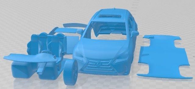 lexus nx ibrido 2017 stampabile macchina settore automobilistico fessura scalextric tamiya rc miniz passatempo micro 3d print model - Mito3D