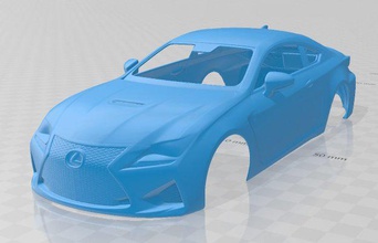 lexus rc f 2015 imprimível corpo carro 3d impressão modelo in automotivo 3dexport fenda escalextrico tamiya miniz passatempo micro 3d print model - Mito3D