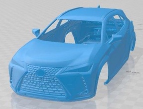 lexus ux 300e 2021 printable body car 3d print model in automotive 3dexport slot scalextric tamiya rc miniz hobby micro 3d print model - Mito3D